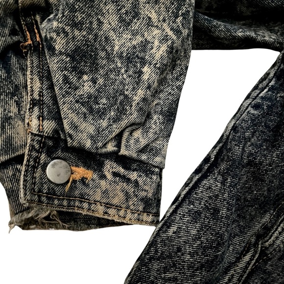 Y2K New Territories Barn Chore Jacket Lambs Leather Sherpa Denim Men’s Large - Picture 4 of 15